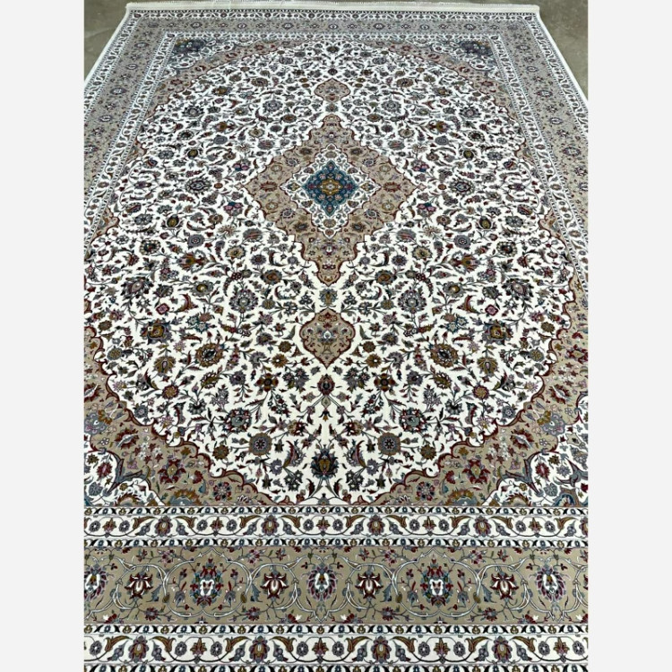 فرش 1200 شانه کاشان کرم اکرولیک (پس کرایه)