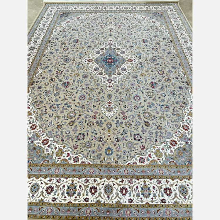 فرش 1200 شانه کاشان بژ اکرولیک (پس کرایه)