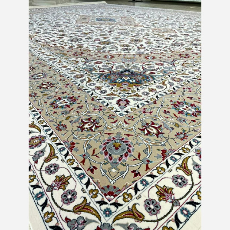 فرش 1200 شانه کاشان کرم اکرولیک (پس کرایه)