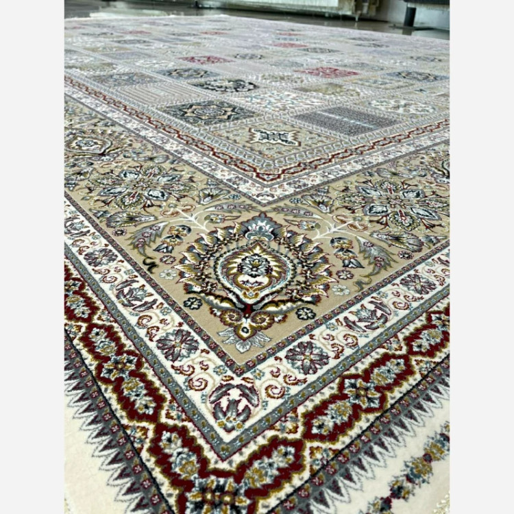 فرش 1200 شانه خشتی همایون کرم اکرولیک (پس کرایه)