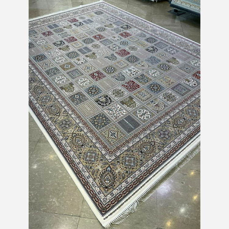 فرش 1200 شانه خشتی همایون کرم اکرولیک (پس کرایه)