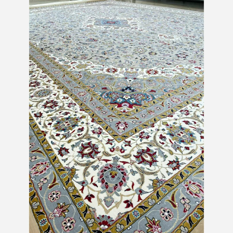 فرش 1200 شانه کاشان بژ اکرولیک (پس کرایه)