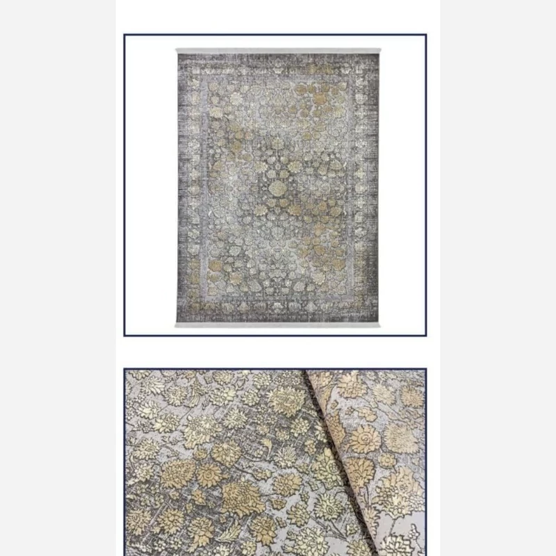 گلیم فرش ماشینی مدرن فیلامنت گل برجسته کد 810 (پس کرایه)
