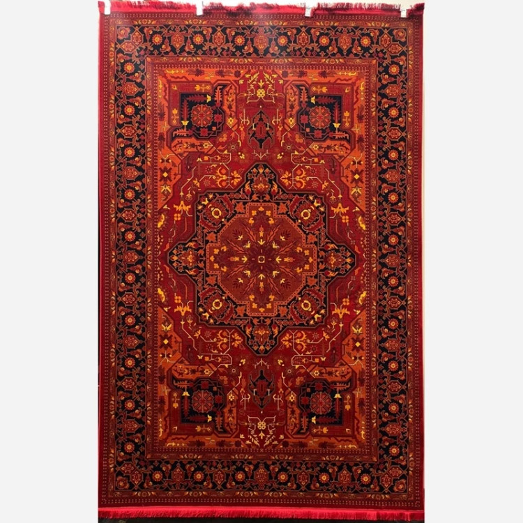 فرش 700 شانه قرمز طرح بلوچ 1178