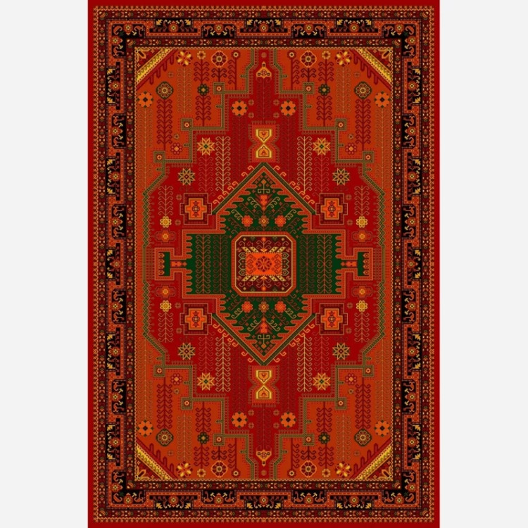 فرش 700 شانه قرمز طرح بلوچ 1174