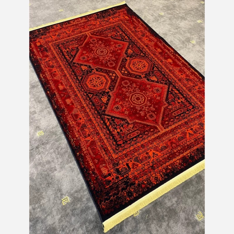 فرش 700 شانه قرمز طرح بلوچ 1134