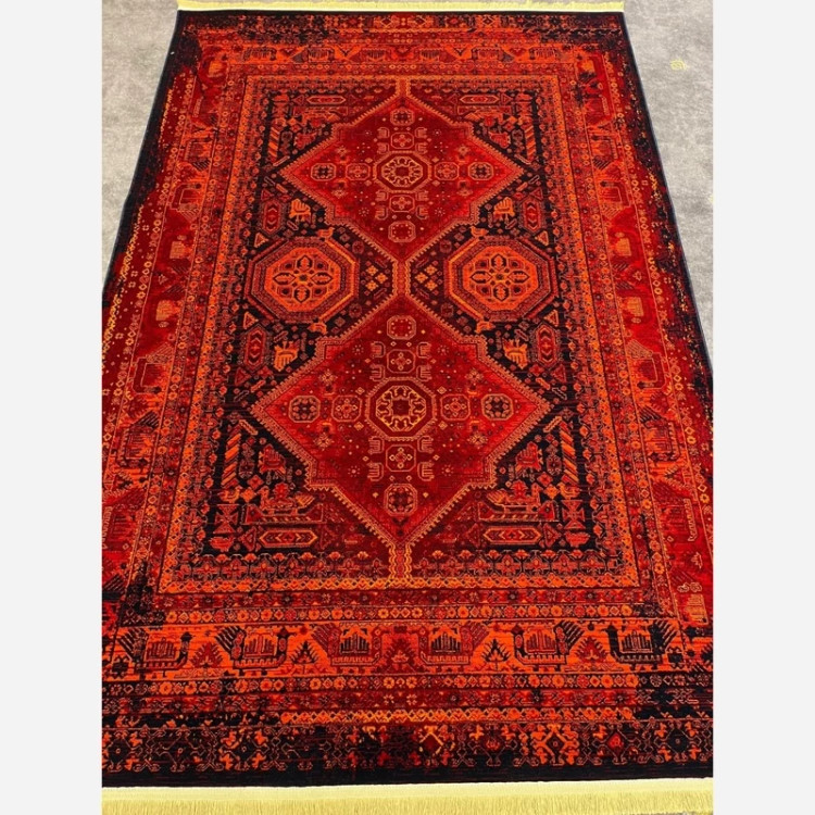 فرش 700 شانه قرمز طرح بلوچ 1134