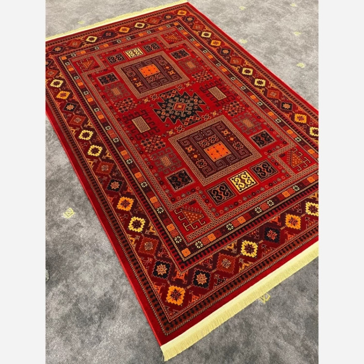 فرش 700 شانه قرمز طرح بلوچ 1124
