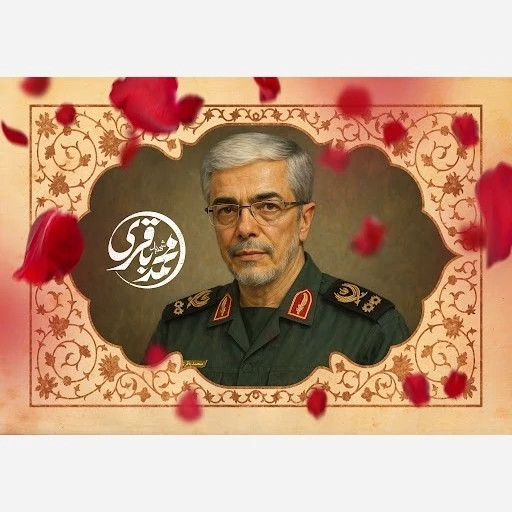 تابلو فرش شهید سردار محمد باقری کد 1 (پس کرایه)