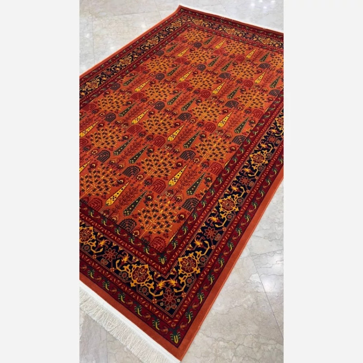 فرش 700 شانه نارنجی اکرولیک طرح بلوچ 4050
