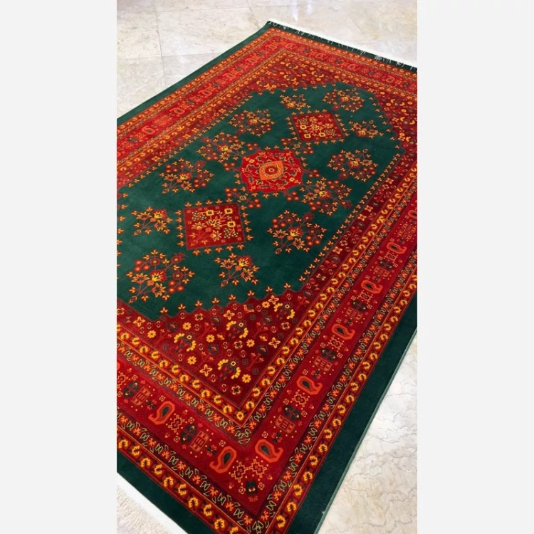 فرش 700 شانه سبز اکرولیک طرح بلوچ 4040