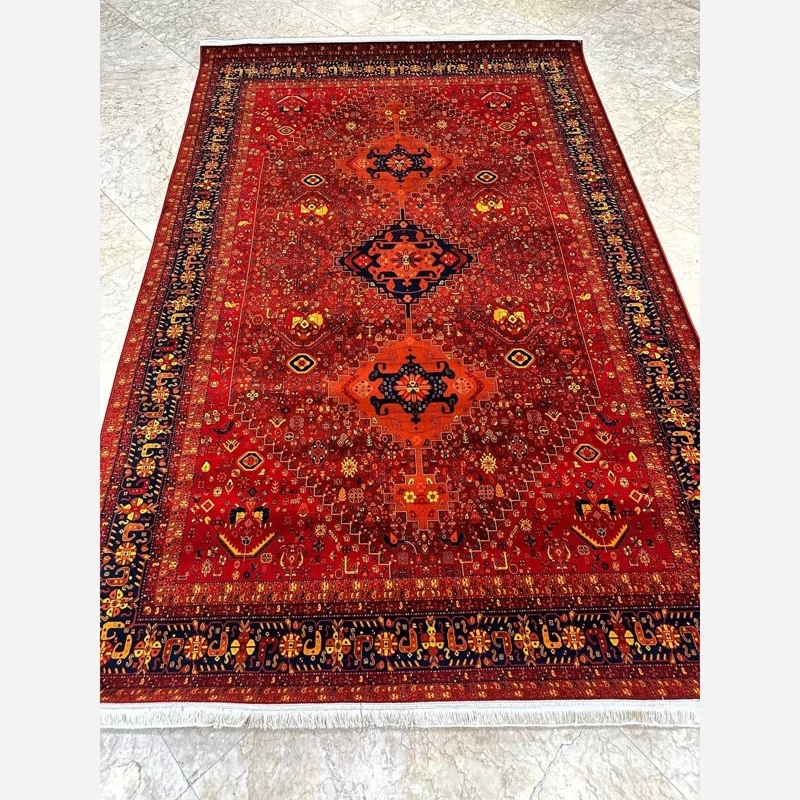 فرش 700 شانه قرمز اکرولیک طرح بلوچ 1090