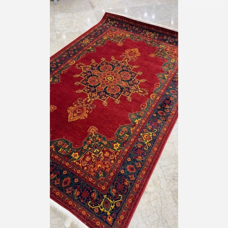 فرش 700 شانه قرمز اکرولیک طرح بلوچ 5050