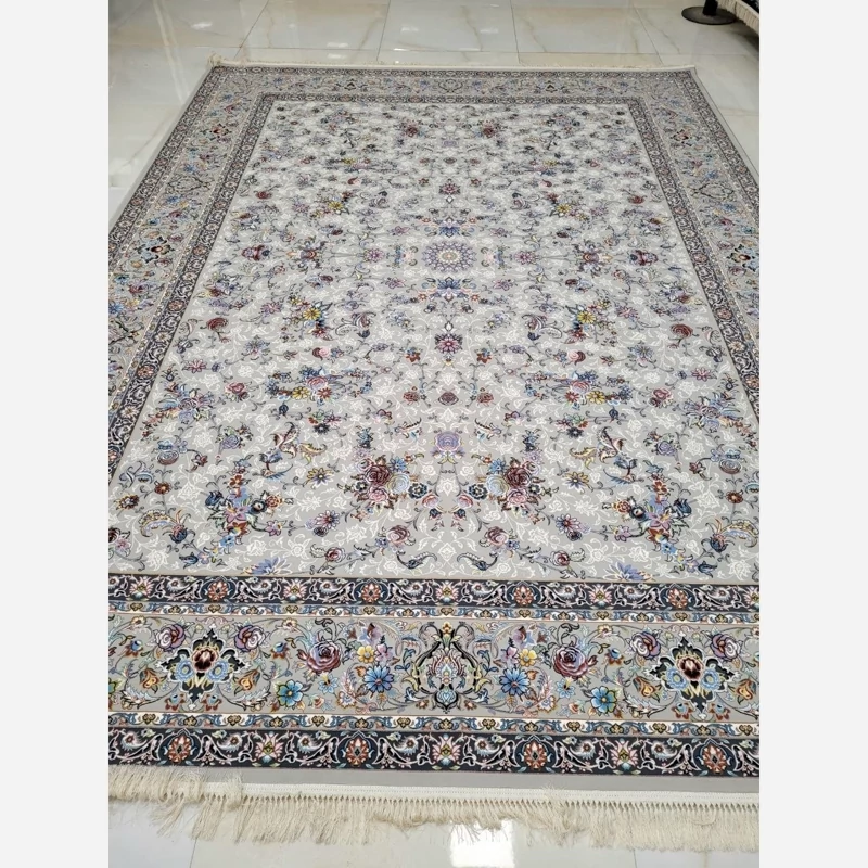 فرش 1000 شانه افشان تبریز نقره ای (پس کرایه)