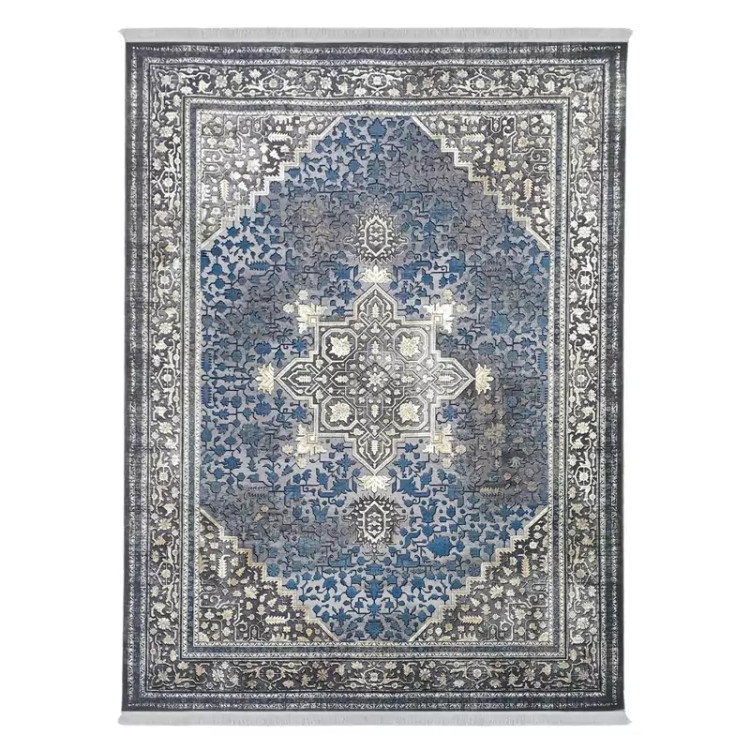 فرش 1200 شانه ترنج دار هریس آبی اکرولیک (پس کرایه)