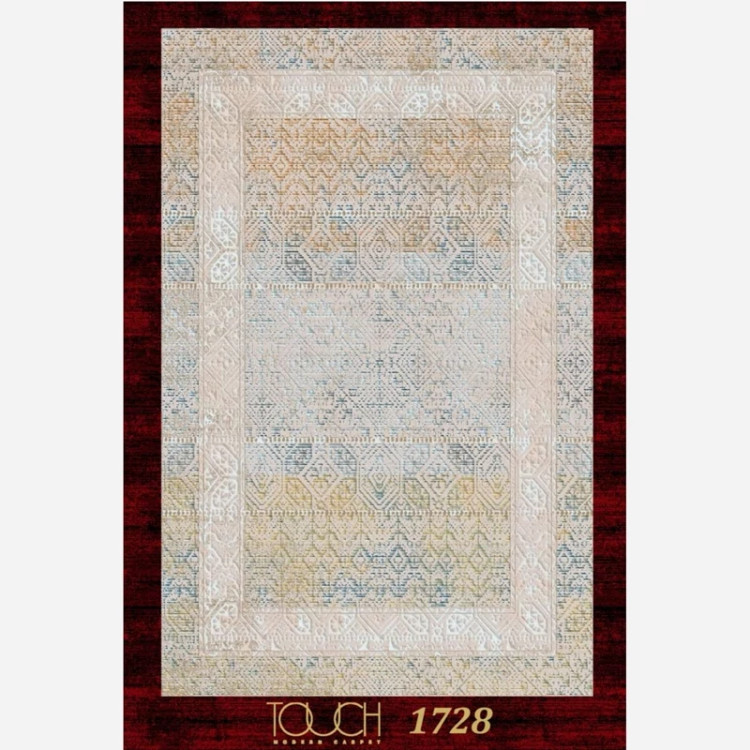 گلیم فرش مدرن کلکسیون تاچ کد 1728 بژ