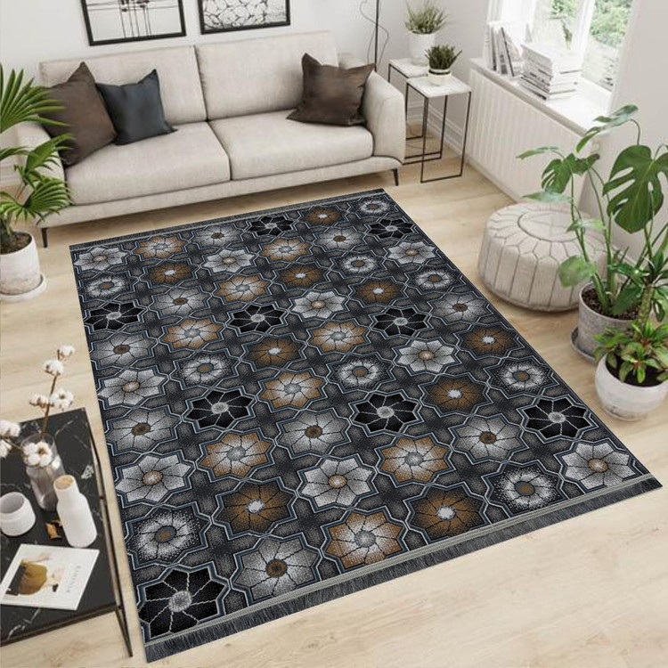 گلیم 502 دودی طوسی | ۳۲۰ شانه تراکم 620
